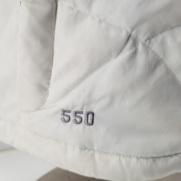 Women's The North Face TNF White Nuptse 550 Down White Puffer Vest Jacket Sz M - Picture 6 of 13